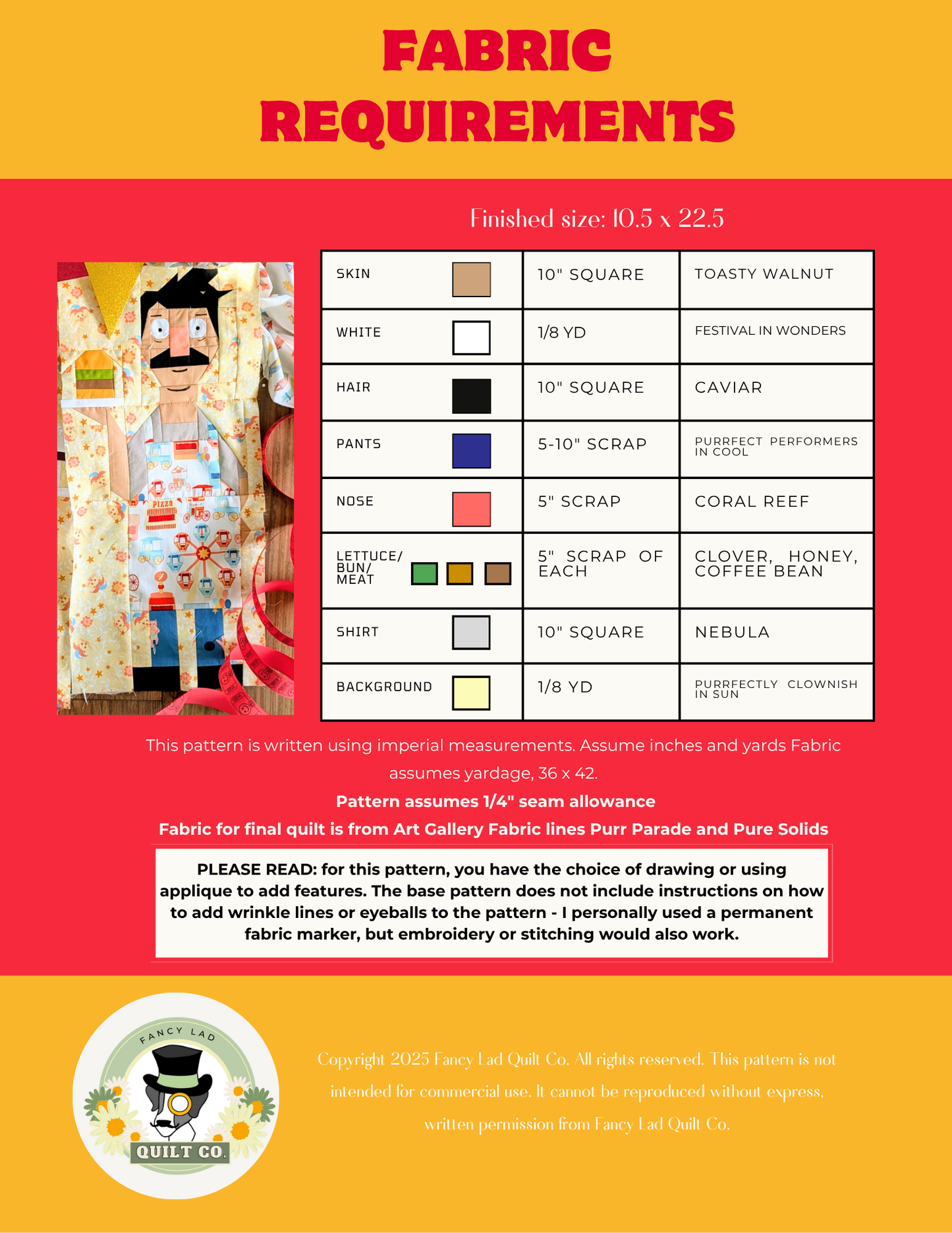 PDF Pattern: Burger Guy