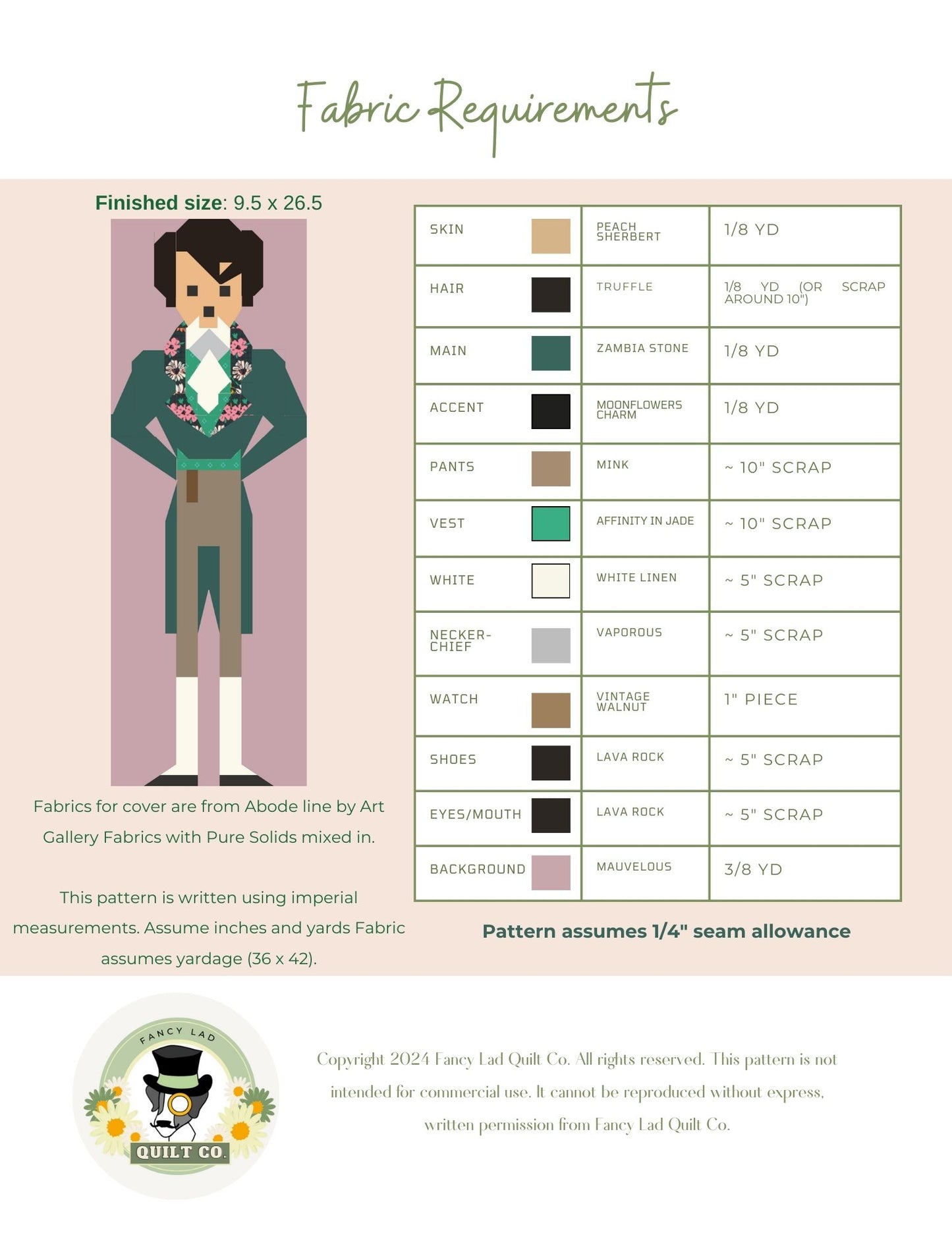 PDF Pattern: Mr. Darcy