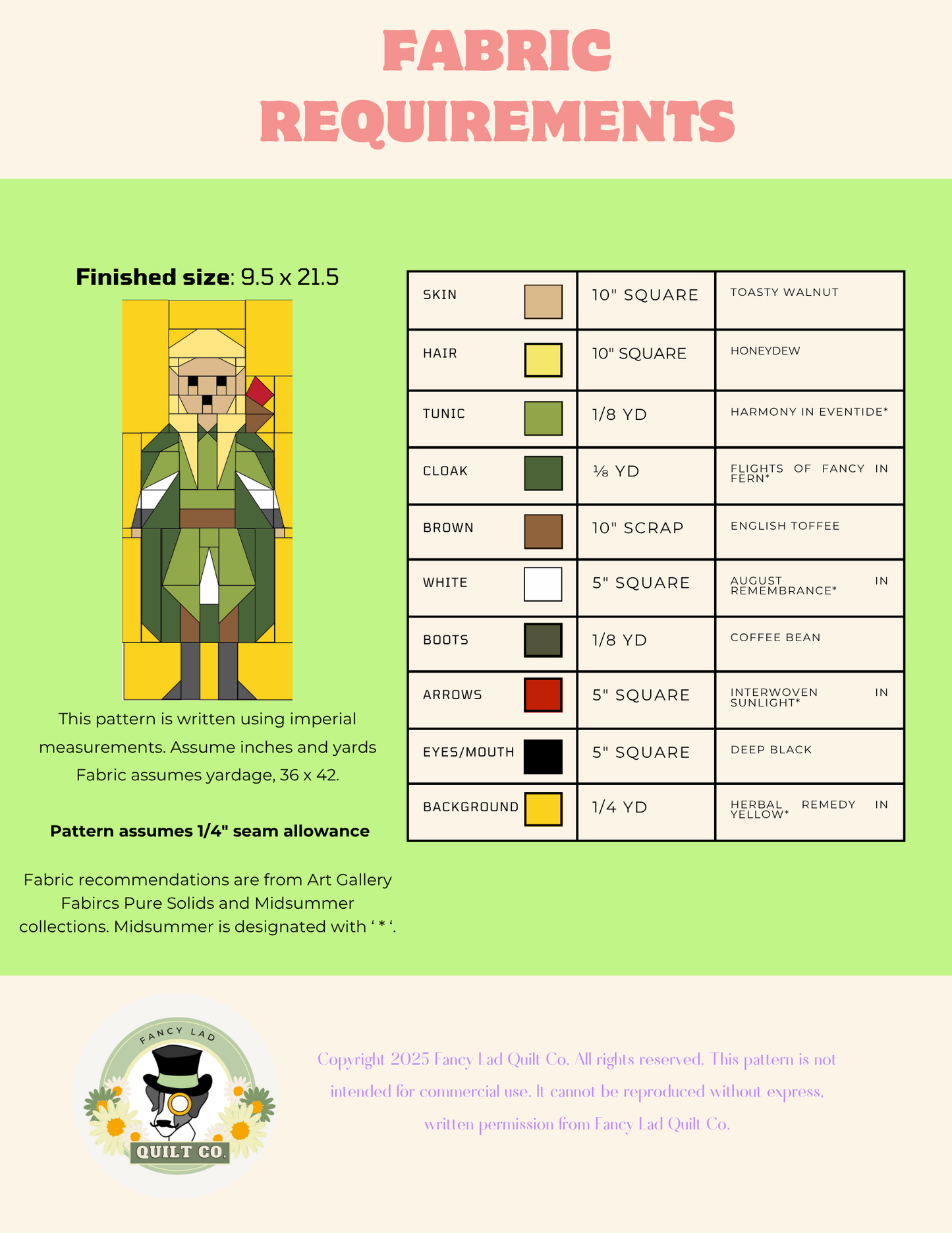 PDF Pattern: Elf Archer