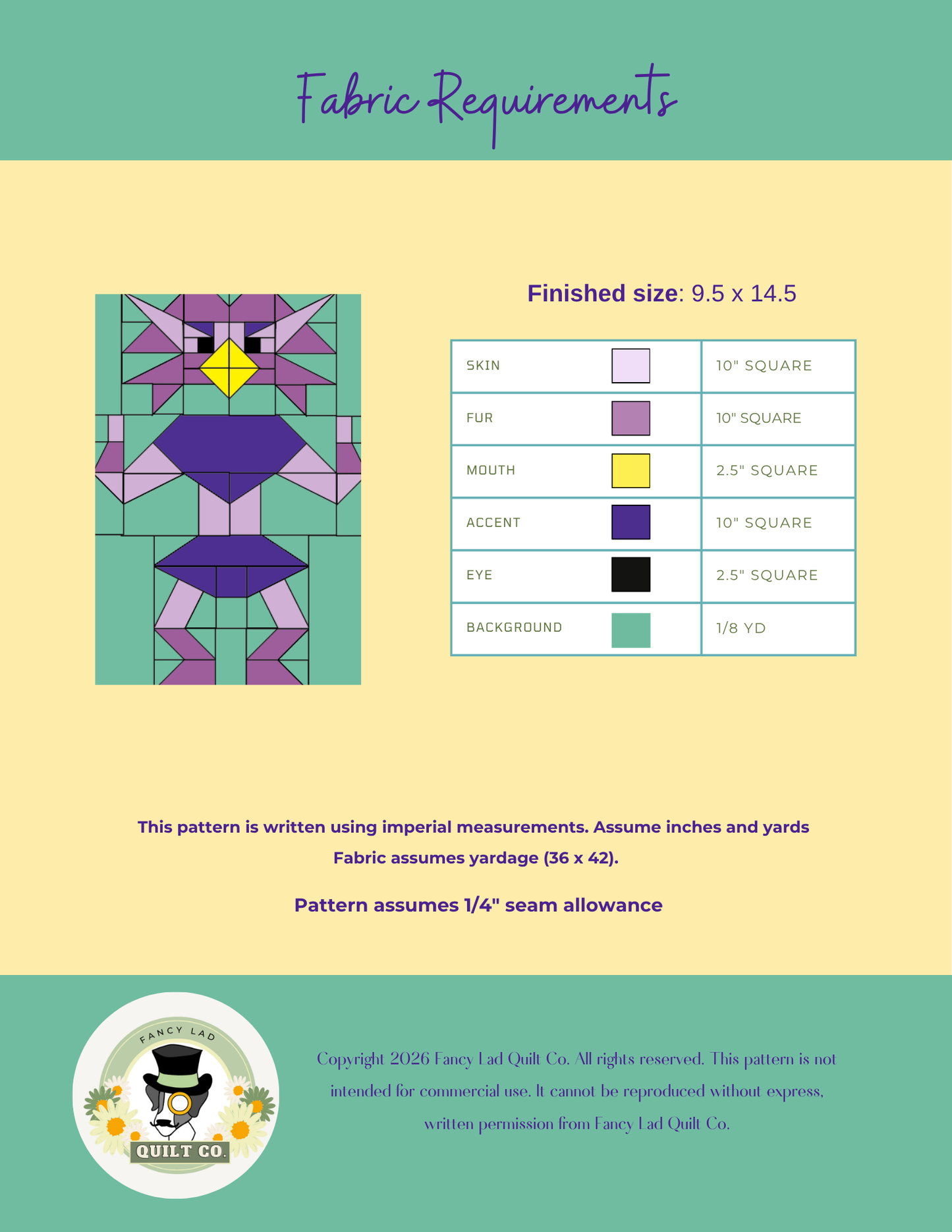 PDF Pattern: The Complete 80's Fairy Tale